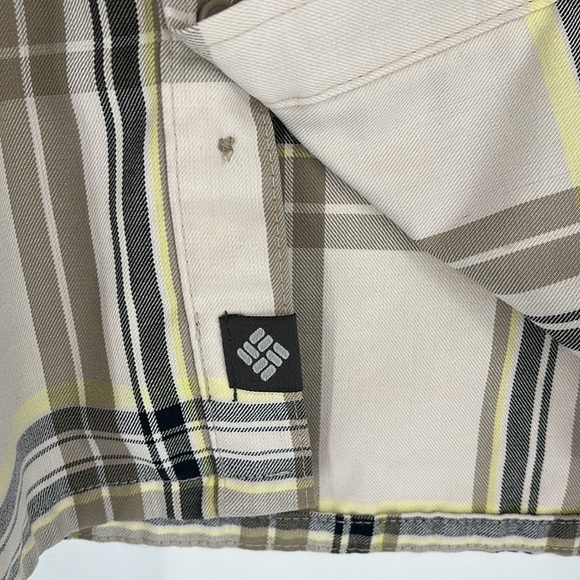 Columbia Omni Wick Yellow/Tan Plaid Button-Down Shirt Men’s Size XL - Picture 6 of 9
